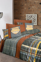 Cotton Box-Masculine Çift Kişilik Nevresim Takımı Ramiro Tarçın-Nevresim Takımı-1-Milagron.com