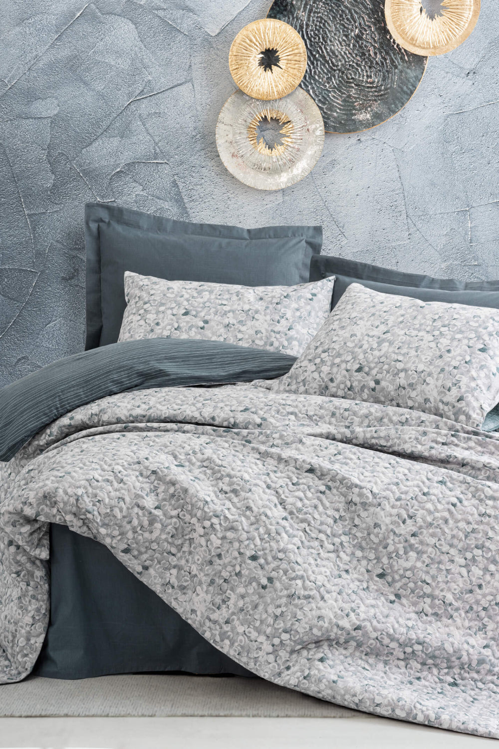 Cotton Box-Minimal Çift Kişilik Complete Set Molly Antrasit-Nevresim Takımı-1-Milagron.com