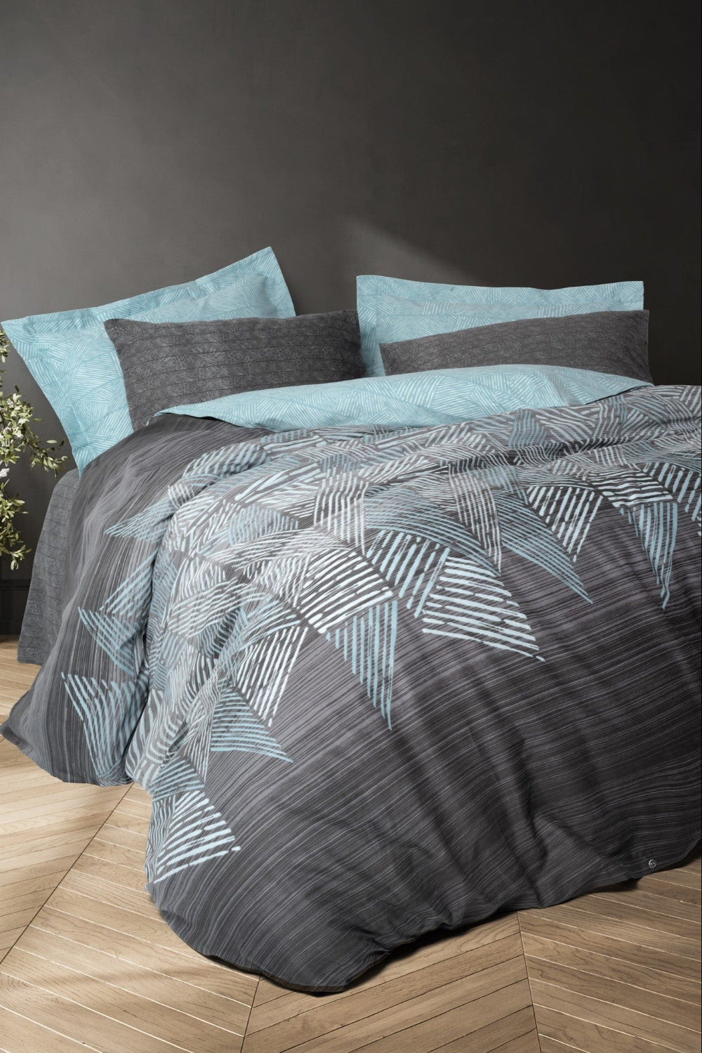 Cotton Box-Modern Çift Kişilik Nevresim Takımı Arel Antrasit-Nevresim Takımı-1-Milagron.com