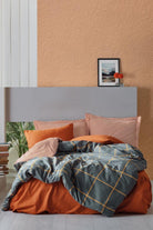 Cotton Box-Modern Çift Kişilik Nevresim Takımı Stark Tarçın-Nevresim Takımı-1-Milagron.com