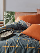 Cotton Box-Modern Çift Kişilik Nevresim Takımı Stark Tarçın-Nevresim Takımı-2-Milagron.com