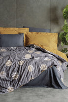 Cotton Box-Modern Çift Kişilik Nevresim Takımı Strew Gri-Nevresim Takımı-1-Milagron.com