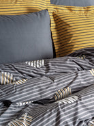 Cotton Box-Modern Çift Kişilik Nevresim Takımı Strew Gri-Nevresim Takımı-2-Milagron.com