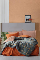 Cotton Box-Modern Tek Kişilik Nevresim Takımı Stark Tarçın-Nevresim Takımı-1-Milagron.com