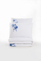 Cotton Box-Nakışlı Ranforce Çift Kişilik Nevresim Takımı Onella Mavi-Nevresim Takımı-4-Milagron.com