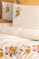 Cotton Box-Nakışlı Ranforce Çift Kişilik Nevresim Takımı Pamuya Hardal-Nevresim Takımı-2-Milagron.com