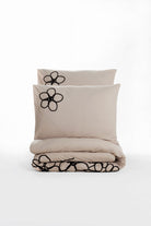 Cotton Box-Nakışlı Ranforce Çift Kişilik Nevresim Takımı Panos Kahve-Nevresim Takımı-4-Milagron.com