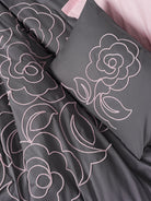 Cotton Box-Nakışlı Ranforce Çift Kişilik Nevresim Takımı Primula Pembe-Nevresim Takımı-3-Milagron.com