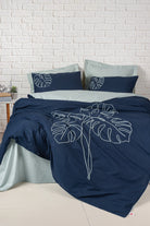 Cotton Box-Nakışlı Ranforce Çift Kişilik Nevresim Takımı Silva Mint-Nevresim Takımı-1-Milagron.com