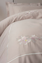 Cotton Box-Nakışlı Saten Çift Kişilik Nevresim Takımı Alameda Lila-Nevresim Takımı-2-Milagron.com