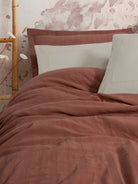 Cotton Box-Cotton Box Natura çift Kişilik Yatak örtüsü/Pike Takımı Vilo Kiremit-Pikeli Nevresim Takımı-2-Milagron.com