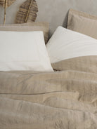 Cotton Box-Natura Çift Kişilik Yatak Örtüsü/Pike Takımı Vilo Bej-Nevresim Takımı-3-Milagron.com