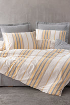 Cotton Box-Cotton Box Natureforce İpliği Boyalı Tek Kişilik Nevresim Takımı Tribus Sarı-Tek Kişilik Nevresim Takımı-1-Milagron.com