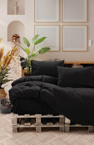 Cotton Box-Neat Çift Kişilik Nevresim Takımı Siyah-Nevresim Takımı-1-Milagron.com