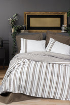 Cotton Box-Nobil Ranforce Çift Kişilik Nevresim Takımı Swell Kahve-Nevresim Takımı-1-Milagron.com