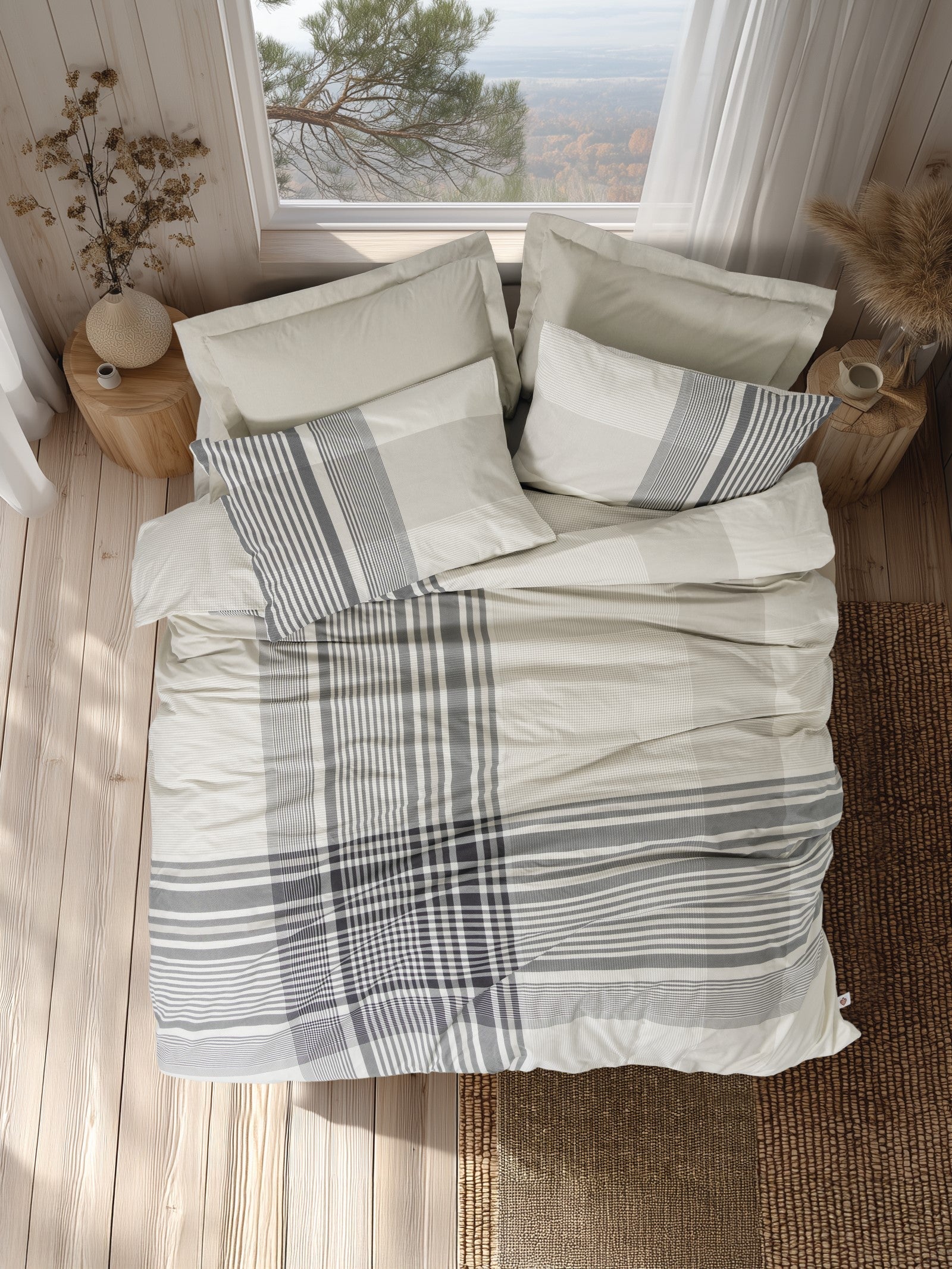 Cotton Box Nordek Ranforce Tek Kişilik Nevresim Takımı Soren Bej