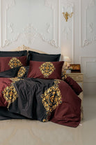 Cotton Box-Palace Saten Çift Kişilik Nevresim Takımı Ebren Antrasit-Nevresim Takımı-1-Milagron.com