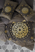 Cotton Box-Palace Saten Çift Kişilik Nevresim Takımı Togay Antrasit-Nevresim Takımı-2-Milagron.com