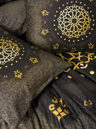 Cotton Box-Palace Saten Çift Kişilik Nevresim Takımı Togay Antrasit-Nevresim Takımı-4-Milagron.com