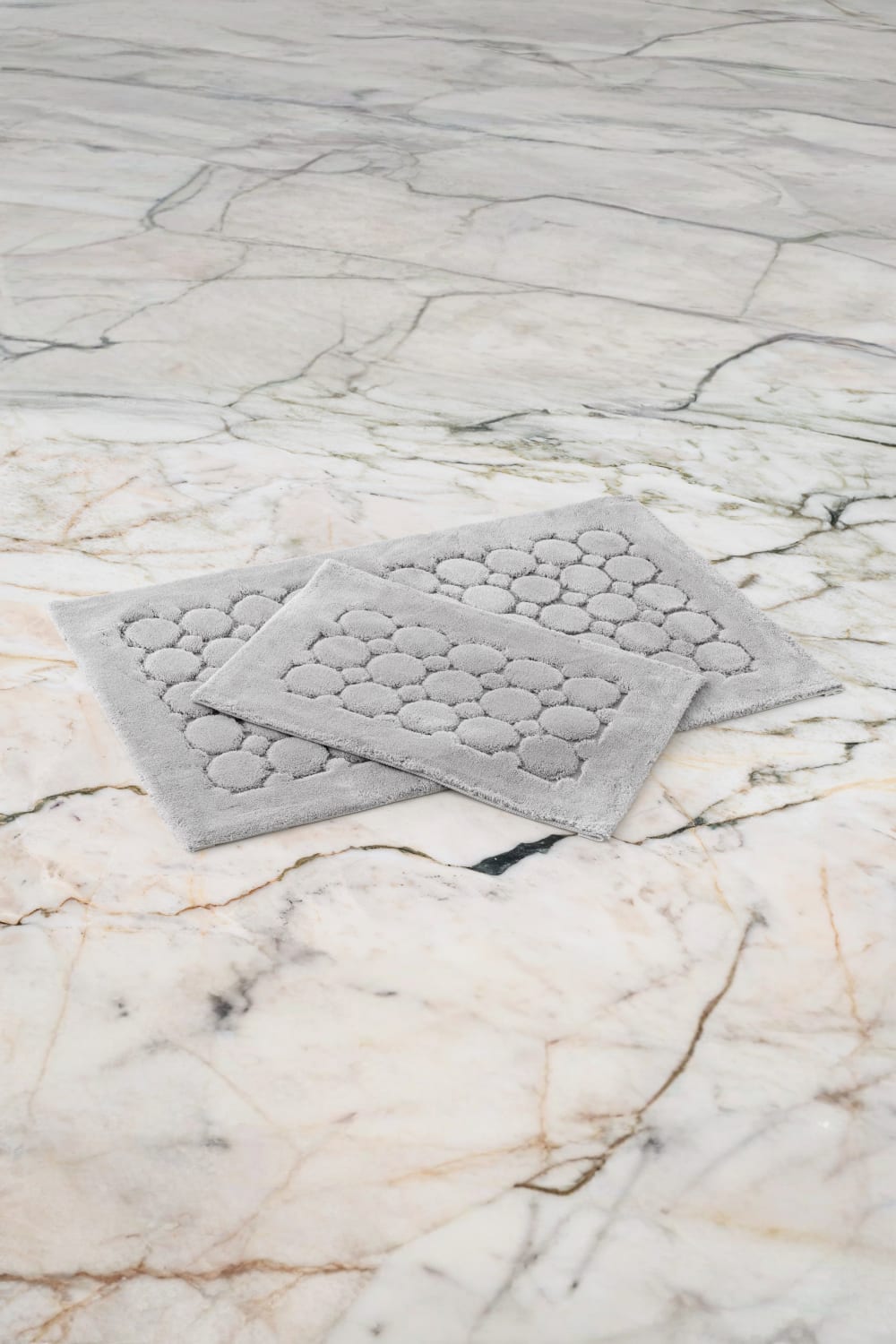 Cotton Box-Pamuklu Paspas Seti Pattern Açık Gri 60x100+40x60-Paspas-1-Milagron.com