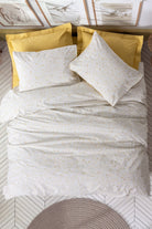 Cotton Box-Petite Çift Kişilik Lastikli Çarşaflı Nevresim Takımı Tiny Hardal-Nevresim Takımı-1-Milagron.com