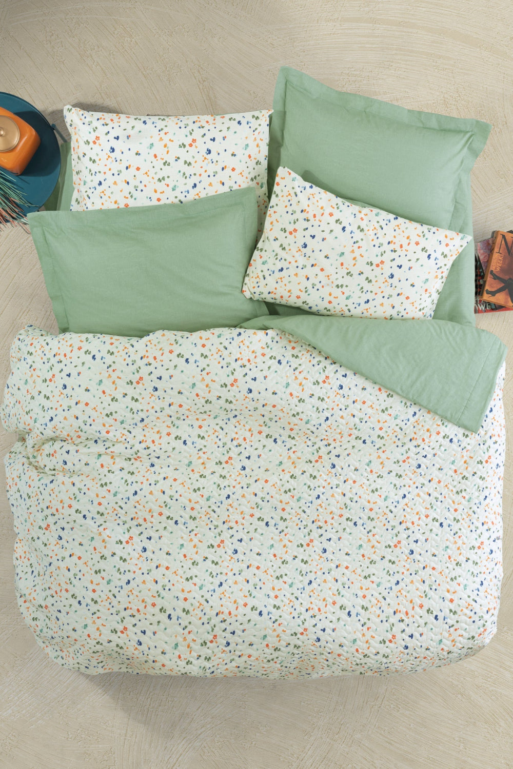 Cotton Box-Petite Tek Kişilik Complete Set Lola Yeşil-Nevresim Takımı-1-Milagron.com