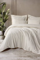 Cotton Box-Plaid Ranforce Çift Kişilik Nevresim Takımı Krem-Nevresim Takımı-1-Milagron.com