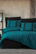 Cotton Box-Plain Çift Kişilik Nevresim Takımı Bitter Petrol Siyah-Nevresim Takımı-1-Milagron.com