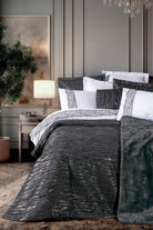 Cotton Box-Platinium Çeyiz Seti Filbert Antrasit-Nevresim Takımı-1-Milagron.com