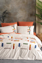 Cotton Box-Cotton Box Puff Nakışlı çift Kişilik Nevresim Takımı Katy Tarçın-Çift Kişilik Nevresim Takımı-1-Milagron.com