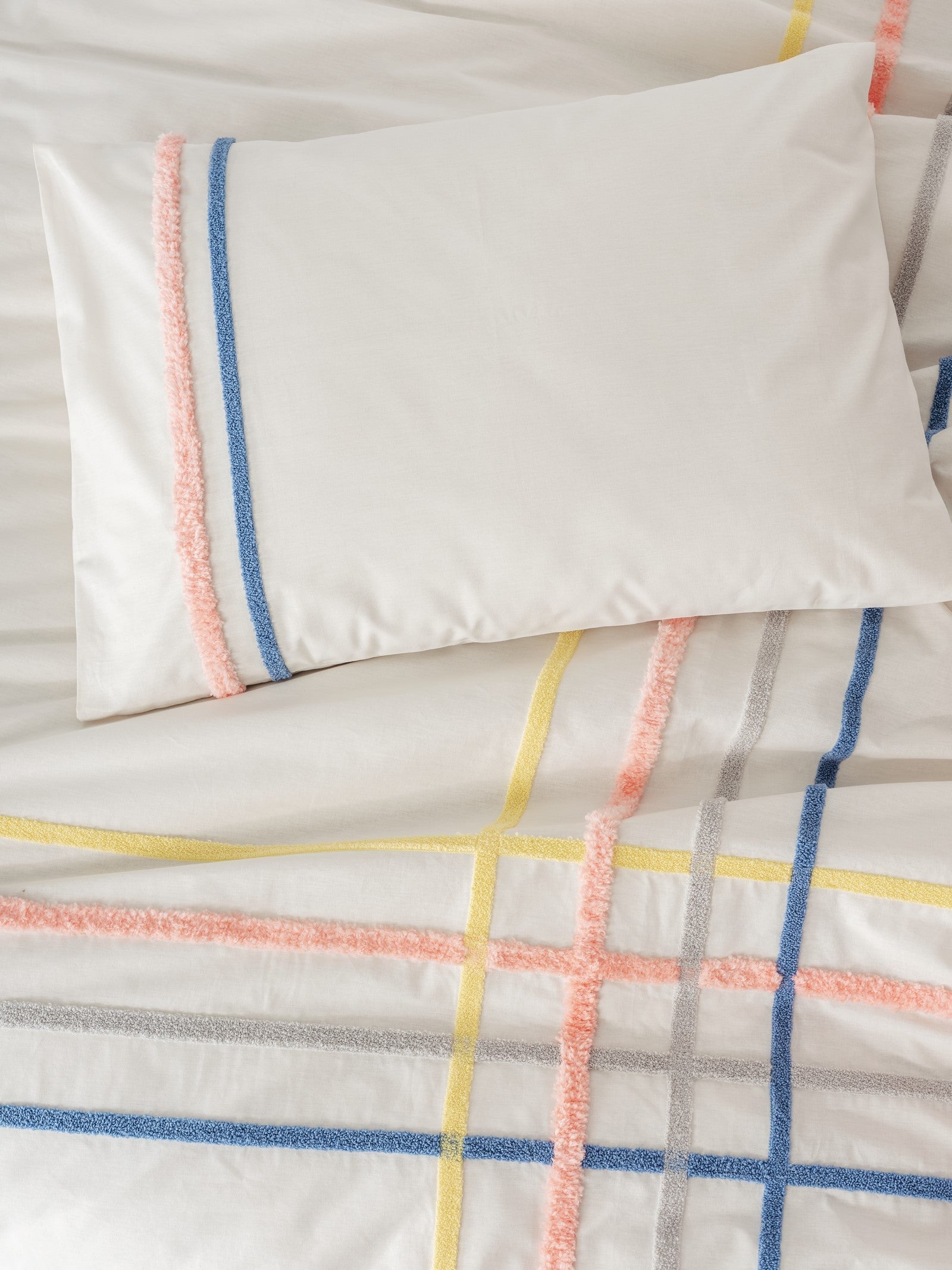 Cotton Box Puff Nakışlı Çift Kişilik Nevresim Takımı Linea Somon