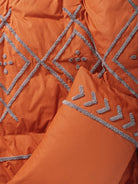 Cotton Box-Puff Nakışlı Çift Kişilik Nevresim Takımı Liya Kiremit Bej-Nevresim Takımı-3-Milagron.com