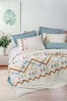 Cotton Box-Puff Nakışlı Çift Kişilik Nevresim Takımı Mellow Mint-Nevresim Takımı-1-Milagron.com