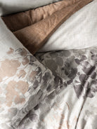 Cotton Box-Saten Çift Kişilik Nevresim Takımı Blatt Gri-Nevresim Takımı-2-Milagron.com