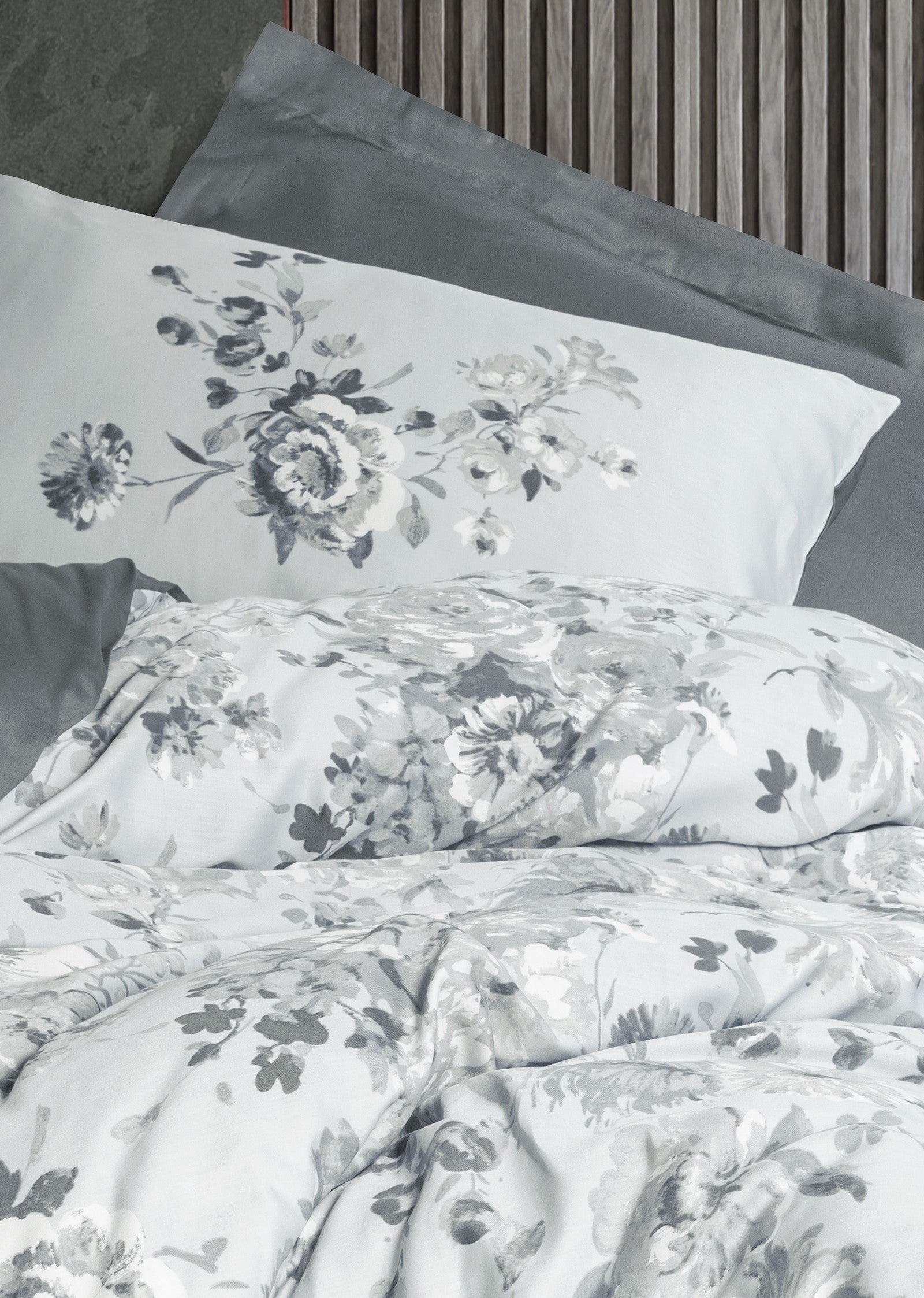 Cotton Box-Saten Çift Kişilik Nevresim Takımı Moale Gri-Nevresim Takımı-2-Milagron.com