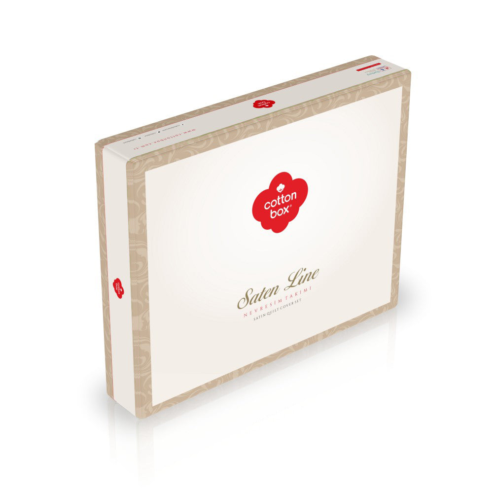 Cotton Box-Saten Çift Kişilik Nevresim Takımı Sarina Lacivert-Nevresim Takımı-4-Milagron.com