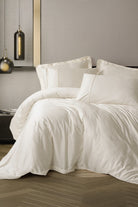 Cotton Box-Silky Saten Çift Kişilik Nevresim Takımı Ekru-Nevresim Takımı-1-Milagron.com