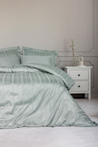 Cotton Box-Smart Bambu Saten Çift Kişilik Nevresim Takımı Stripe Mint-Nevresim Takımı-1-Milagron.com