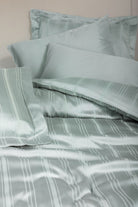 Cotton Box-Smart Bambu Saten Çift Kişilik Nevresim Takımı Stripe Mint-Nevresim Takımı-2-Milagron.com