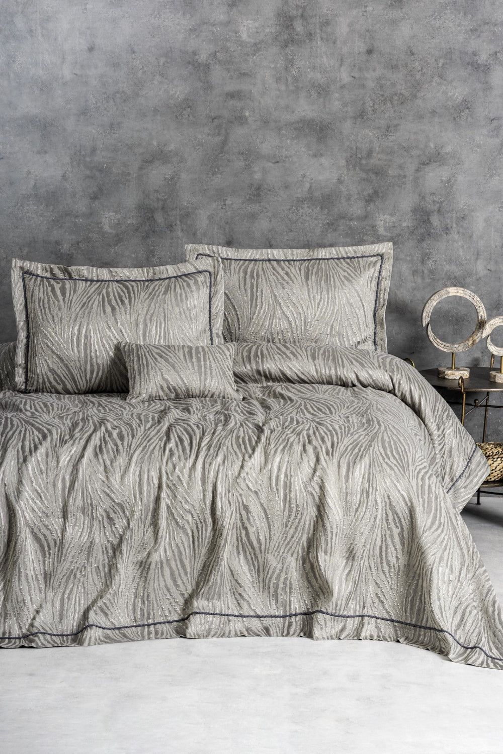 Cotton Box-Smart Çift Kişilik Yatak Örtüsü Kaylan Bej-Yatak Örtüsü-1-Milagron.com