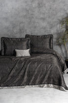 Cotton Box-Smart Çift Kişilik Yatak örtüsü Vivian Gri-Yatak Örtüsü-1-Milagron.com