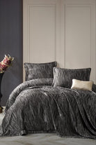 Cotton Box-Smart çift Kişilik Yatak Örtüsü Carita Antrasit-Yatak Örtüsü-1-Milagron.com