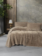 Cotton Box Softnest Çift Kişilik Yatak Örtüsü Boleta Bej