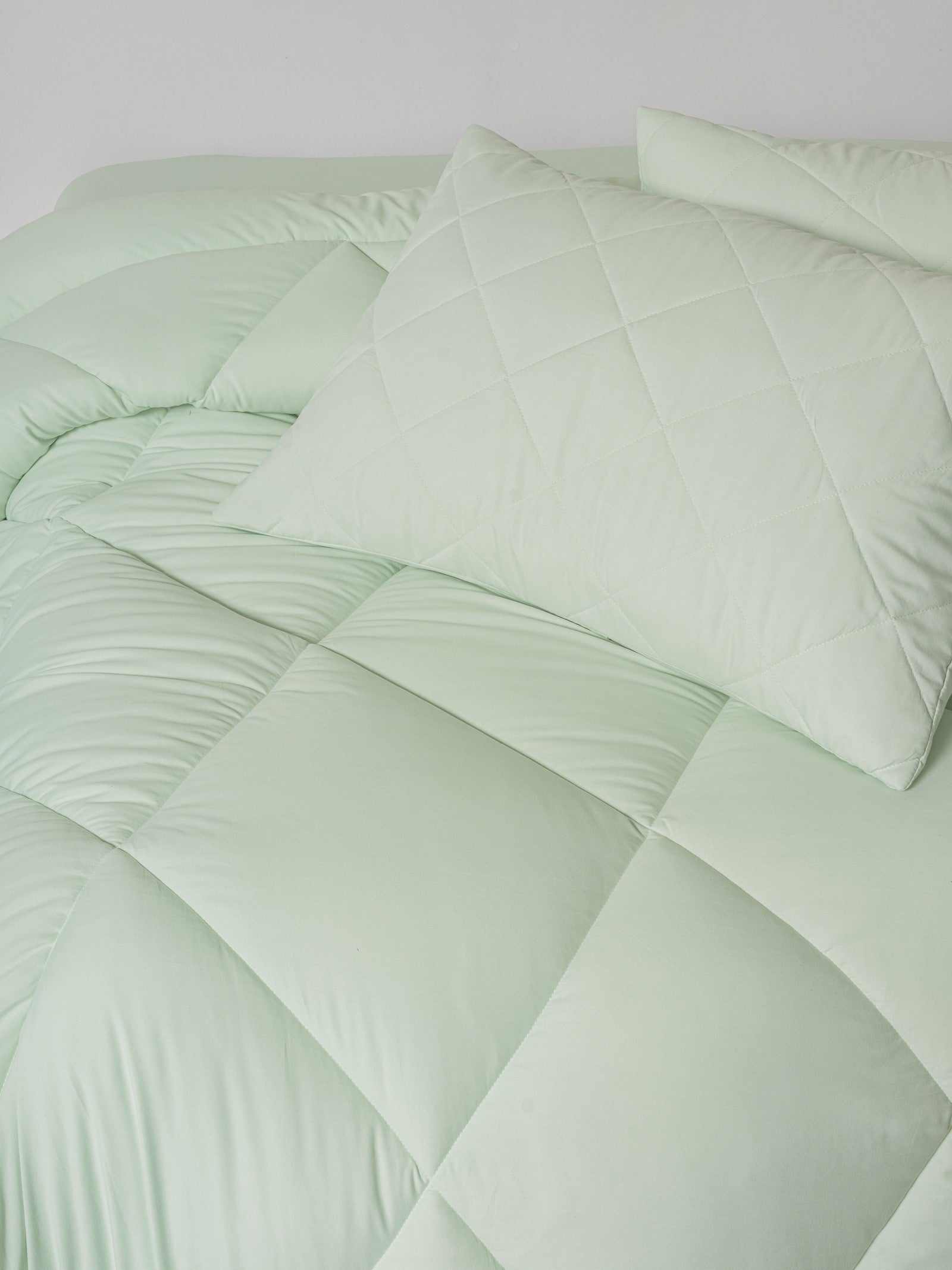 Cotton Box-Softwash Çift Kişilik Yorgan Seti Adaçayı 160x200 Lastikli Çarşaf-Yorgan-2-Milagron.com