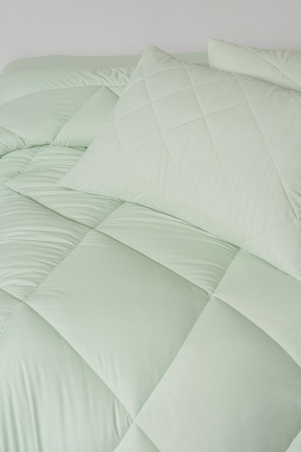 Cotton Box-Softwash Çift Kişilik Yorgan Seti Adaçayı 180x200 Lastikli Çarşaf-Yorgan-2-Milagron.com