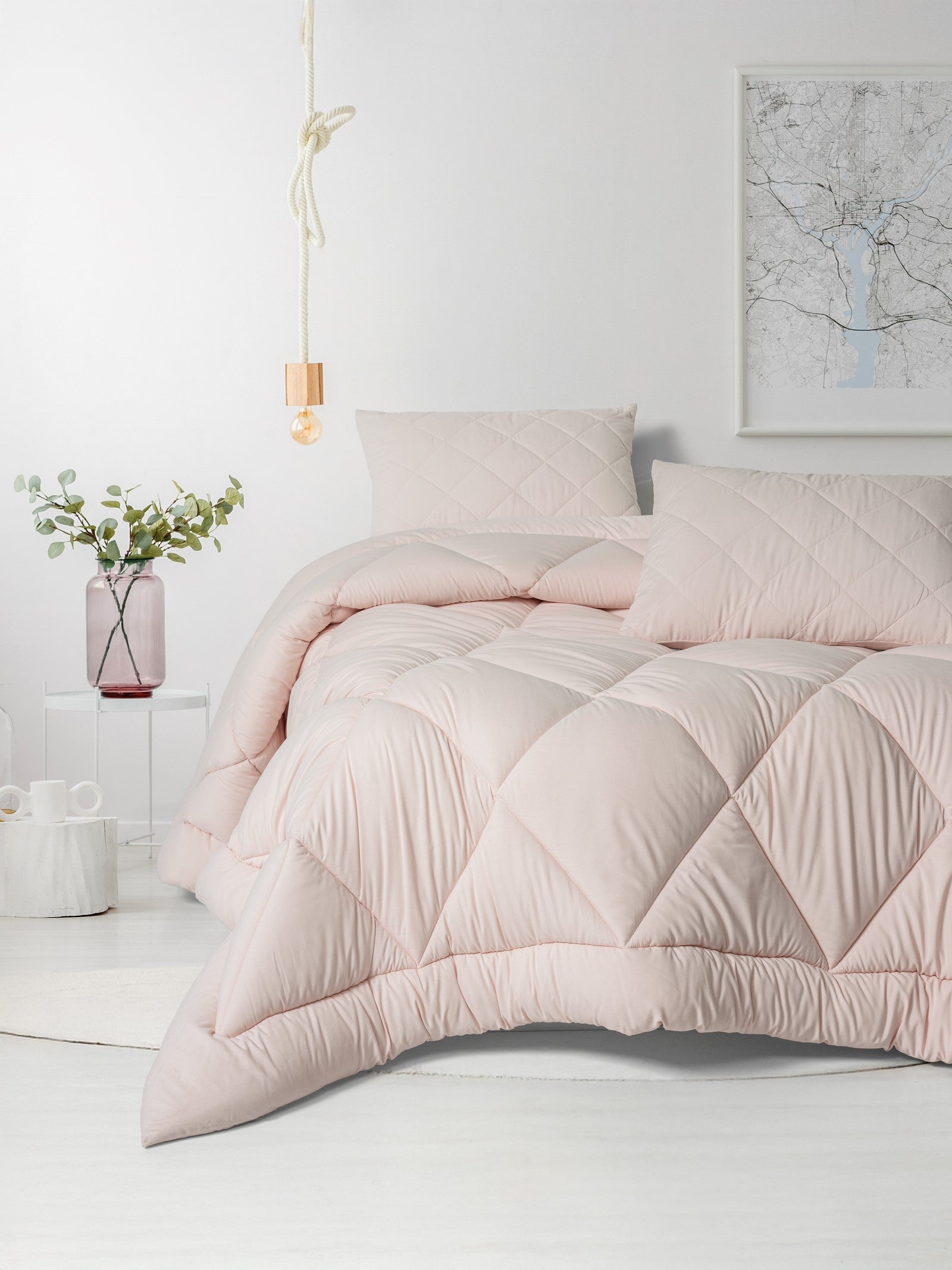 Cotton Box Softwash Çift Kişilik Yorgan Seti Pembe 160X200 Lastikli Çarşaf