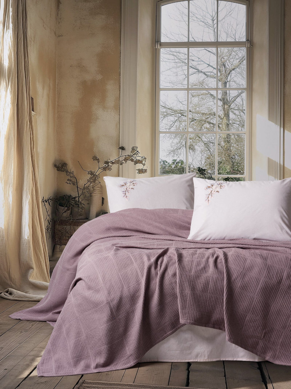 Cotton Box-Spin Tek Kişilik Pike Takımı Mauve Lila-Pike Takımı-1-Milagron.com