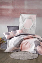 Cotton Box-Tek Kişilik Complete Set Leron Gri-Nevresim Takımı-1-Milagron.com