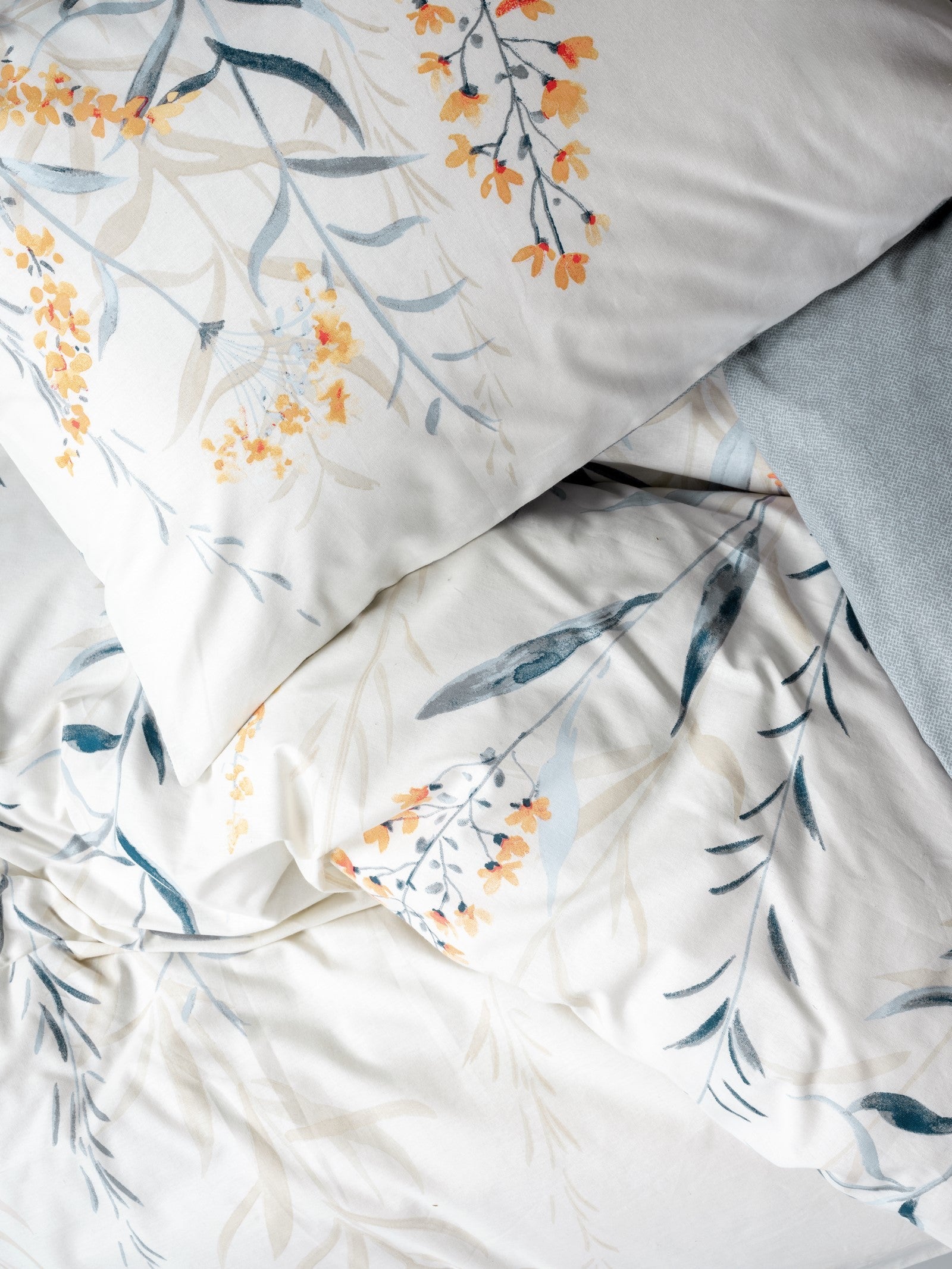 Cotton Box-Cotton Box Tek Kişilik Nevresim Takımı Hiedra Indigo-Tek Kişilik Nevresim Takımı-2-Milagron.com