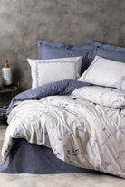 Cotton Box-Cotton Box Tek Kişilik Nevresim Takımı Nitsa Lacivert-Tek Kişilik Nevresim Takımı-1-Milagron.com